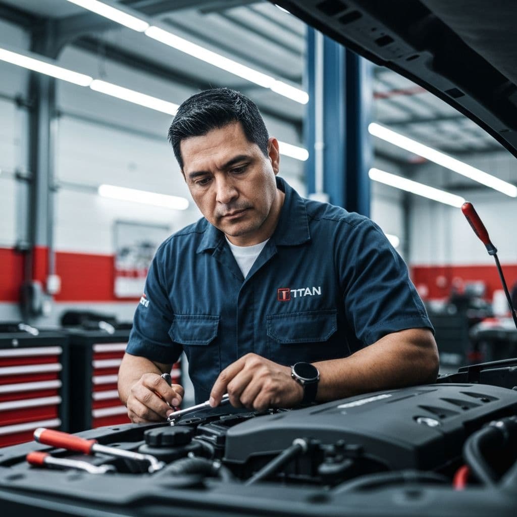 Professional car servicing at Titan Auto
